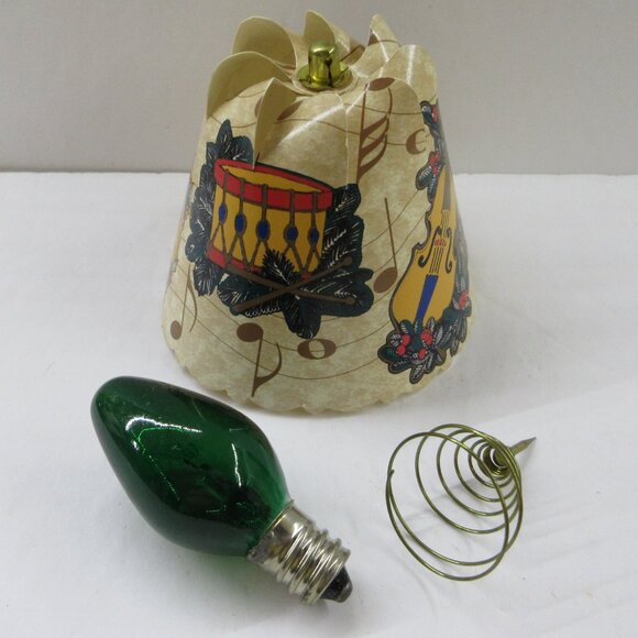 Spin Shades Revolving Spin Lamp Shade Christmas Musical Instruments 1994 Vtg - Picture 6 of 12